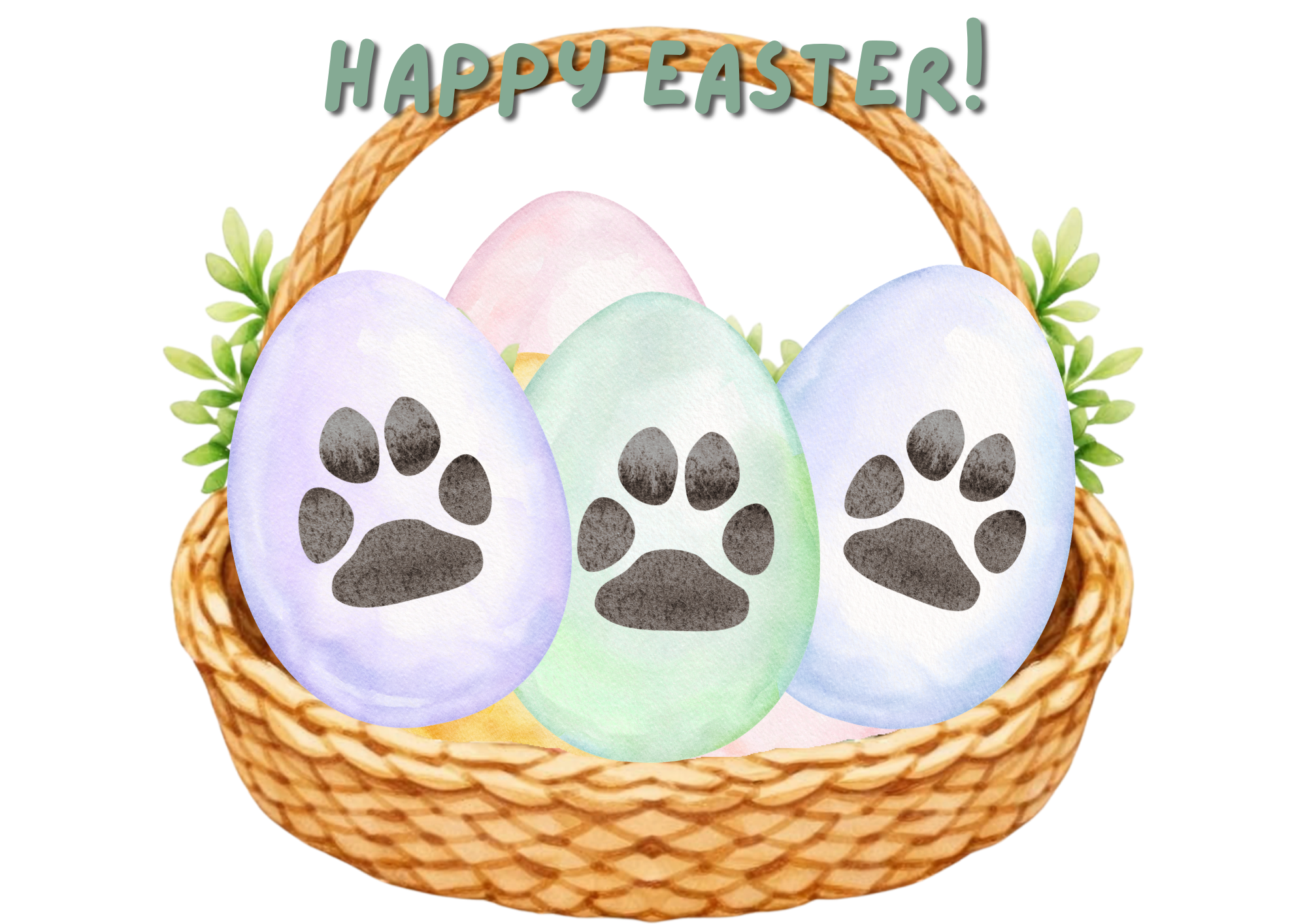 Eggstra Cute Pawprint Basket Craft