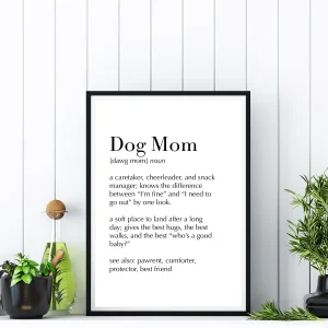 Dog Mom Definition Wall Art