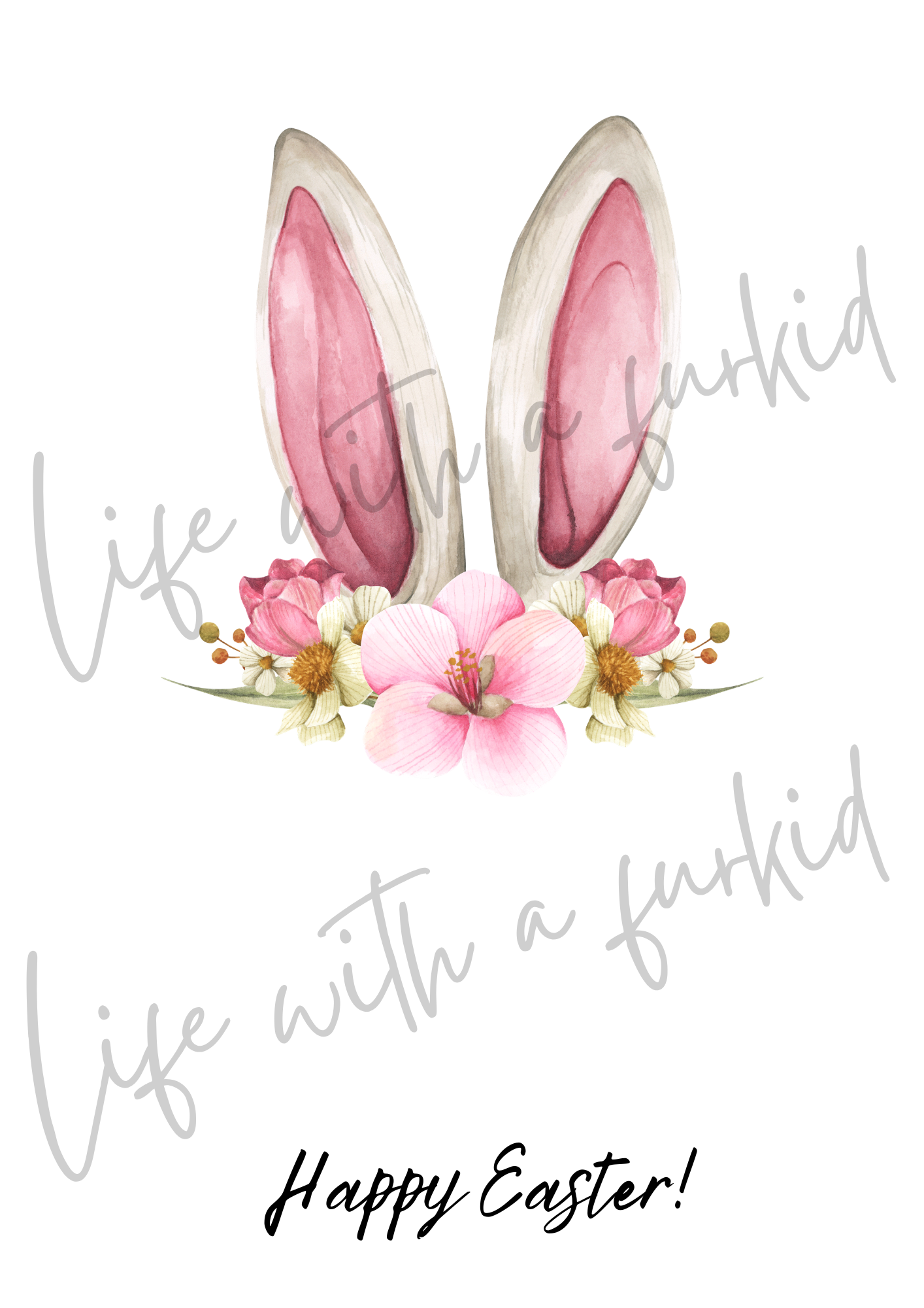 Blush Bunny Pawprint Craft