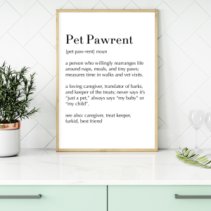 Pet Pawrent Definition Printable